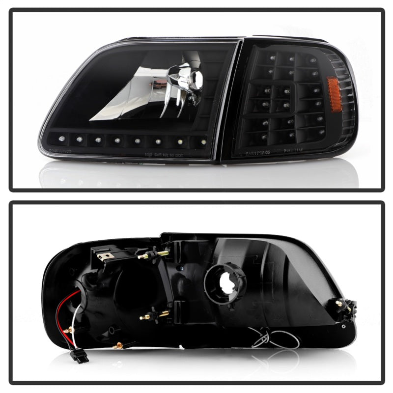
                      
                        Xtune Ford F150 97-03 Crystal Headlights w/ Clear LED Corners Black HD-ON-FF15097-LED-SET-BK
                      
                    