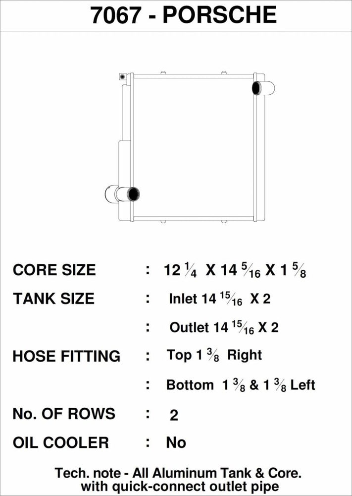 
                      
                        CSF Porsche 911 Carrera (991.1) / Porsche Boxster (981) / Porsche GT4 (991) - Right Side Radiator
                      
                    
