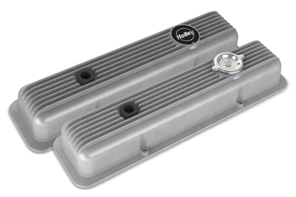 HOLLEY VALVE COVERS - MUSCLE SERIES - FINNED - SBC