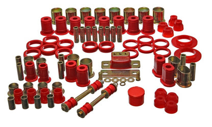 Energy Suspension 66-72 Oldsmobile Cutlass/442/F-85/Europa Red Hyper-flex Master Bushing Set