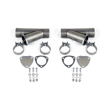 Granatelli 2.25in Aluminized Mild Steel Manual Dual Exhaust Cutout w/Slip Fit & Band Clamps