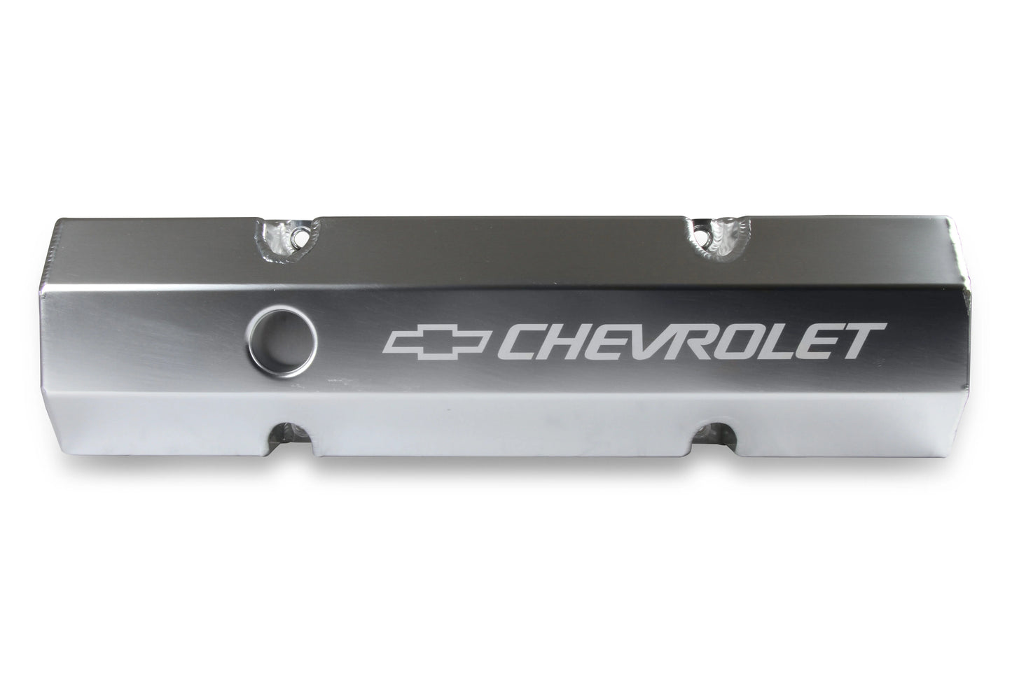 HOLLEY GM LICENSED VALVE COVER - TRACK SERIES - SBC - FABRICATED ALUMINUM - PERIMETER BOLT