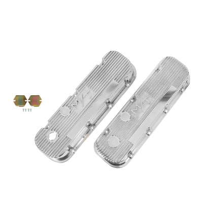 HOLLEY M/T VALVE COVERS - VINTAGE STYLE - FINNED - BBC