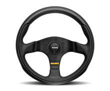 Momo Team Steering Wheel 300 mm - 4 Black Leather/Black Spokes
