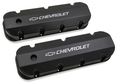 HOLLEY GM LICENSED VALVE COVER - TRACK SERIES - BBC - FABRICATED ALUMINUM