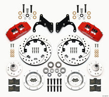 Wilwood Dynapro 6 Front Hub Kit 12.19in Drilled Red 69-70 Impala Drum/Disc 69-82 Vette