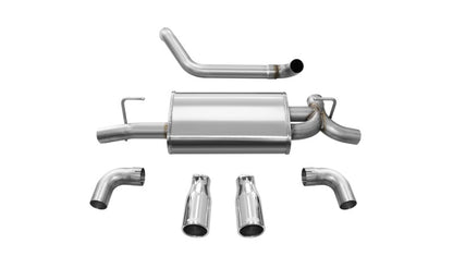 Corsa 2018-2025 Jeep Wrangler JL 2.5in Dual Rear Exit Polished Tips Sport Axle-Back Exhaust