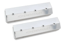 HOLLEY GM LICENSED VALVE COVER - TRACK SERIES - SBC - FABRICATED ALUMINUM - CENTER BOLT