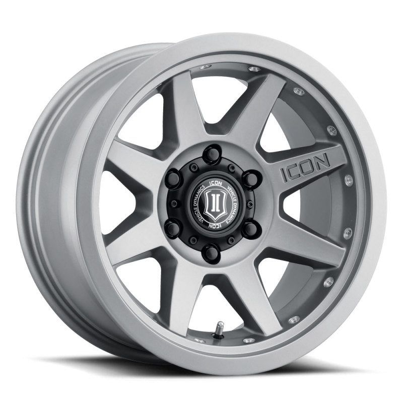 
                      
                        ICON Rebound Pro 17x8.5 6x5.5 0mm Offset 4.75in BS 106.1mm Bore Titanium Wheel
                      
                    