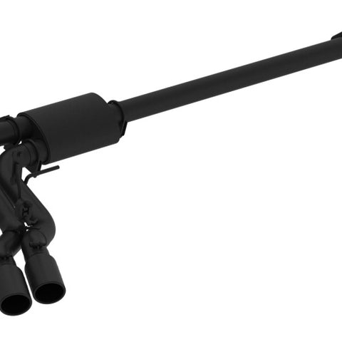 MBRP 15-16 Ford F-150 2.7L/3.5L/5.0L 3in Cat Back Single Side Pre-Axle Dual Exit Black Coated
