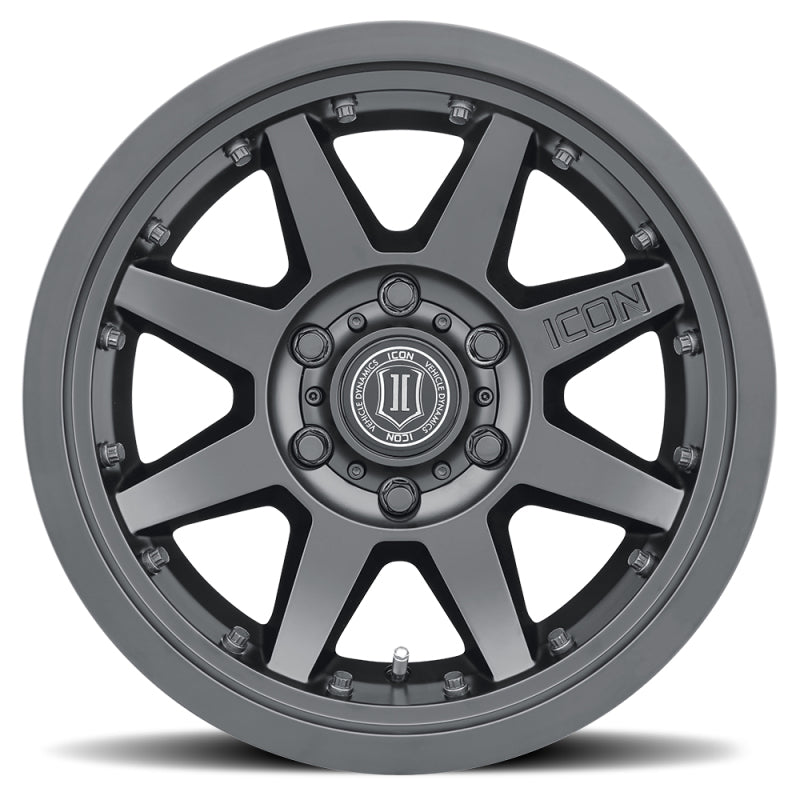 
                      
                        ICON Rebound Pro 17x8.5 6x5.5 25mm Offset 5.75in BS 95.1mm Bore Satin Black Wheel
                      
                    