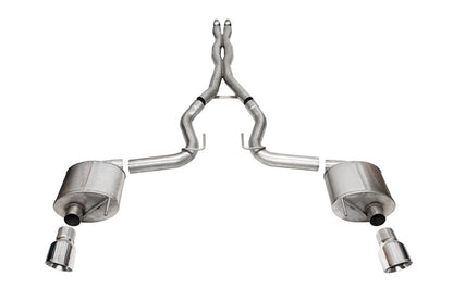 Corsa 24+ Ford MustangGT Sport Cat-Back Exhaust System 3.0in Dual Rear Exit w/4.5in Pro Series Tips