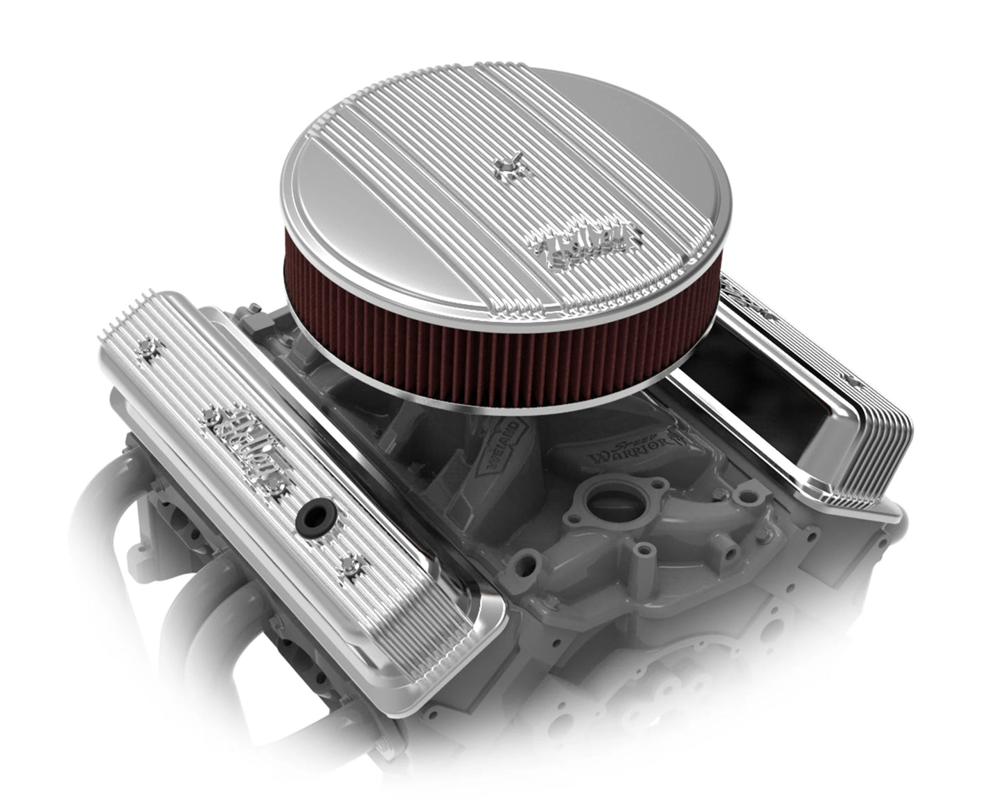 HOLLEY VINTAGE FINNED VALVE COVER - "HOLLEY" SCRIPT - SBC - CENTER BOLT
