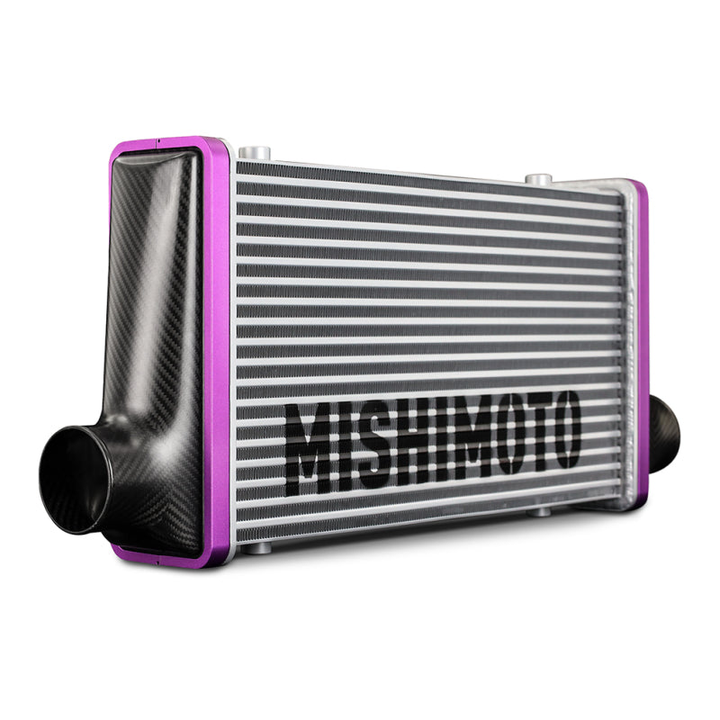 
                      
                        Mishimoto Universal Carbon Fiber Intercooler - Gloss Tanks - 525mm Silver Core - S-Flow - C V-Band
                      
                    