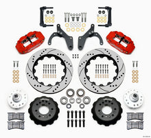 Wilwood Narrow Superlite 6R Front Hub Kit 14.00in Drill Red 59-64 Chevy Impala / 63-64 Corvette