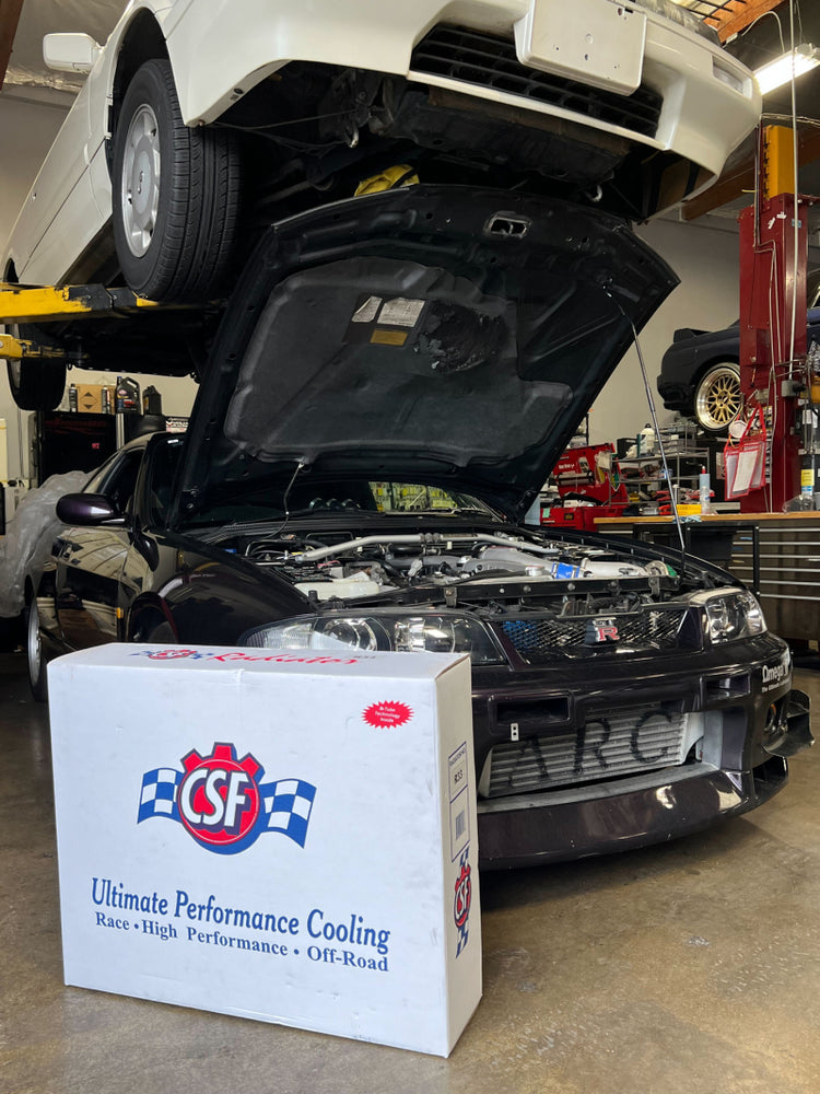 
                      
                        CSF Nissan R33 Skyline GT-R/GTS Full Billet Aluminum High-Performance Radiator - Black
                      
                    