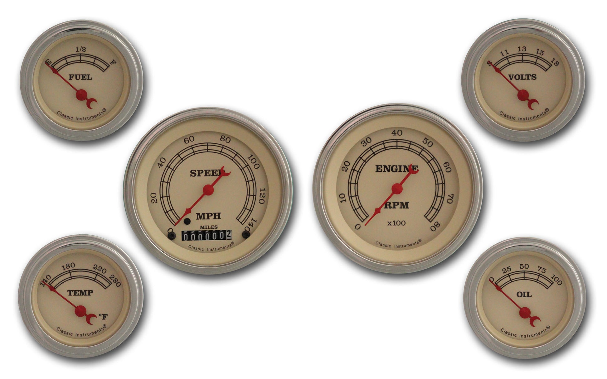 Classic Instruments Vintage Series Six Gauge Set | Classic Instruments