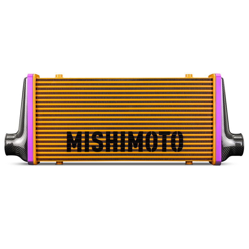 
                      
                        Mishimoto Universal Carbon Fiber Intercooler - Gloss Tanks - 450mm Gold Core - C-Flow - GR V-Band
                      
                    