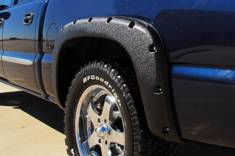 Lund 19-22 GM Silverado/Sierra RX-Flat Textured Elite Series Fender Flares w/Black Bolts - Black 4pc