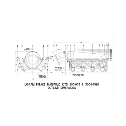 HOLLEY LO-RAM MANIFOLD BASE AND FUEL RAILS DUAL FUEL INJECTOR - GM LS3/L92