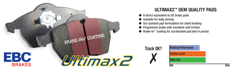 
                      
                        EBC 00-01 Lexus ES300 3.0 Ultimax2 Rear Brake Pads
                      
                    
