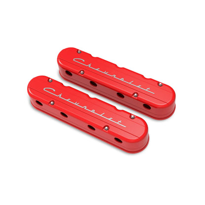 HOLLEY 2-PIECE "CHEVROLET" SCRIPT VALVE COVER - GEN III/IV LS