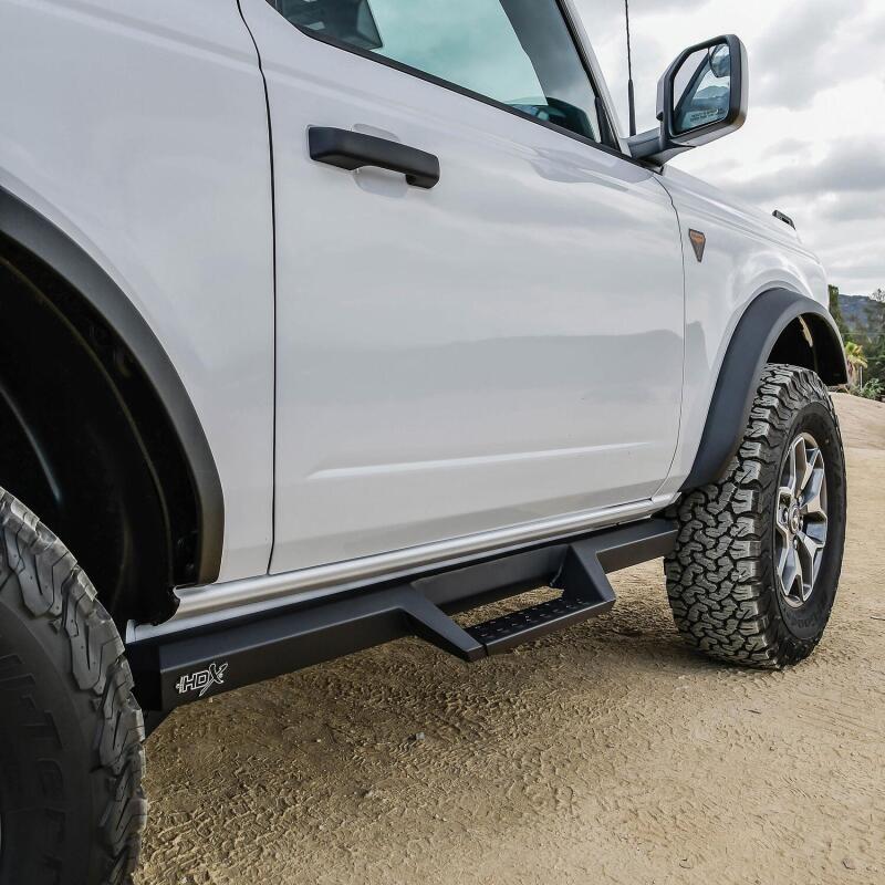 
                      
                        Westin/HDX 2021+ Ford Bronco (2-Door) Drop Nerf Step Bars - Textured Black
                      
                    