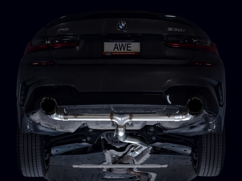 
                      
                        AWE 19-23 BMW 330i / 21-23 BMW 430i Base G2X Track Edition Axle Back Exhaust - Diamond Black
                      
                    