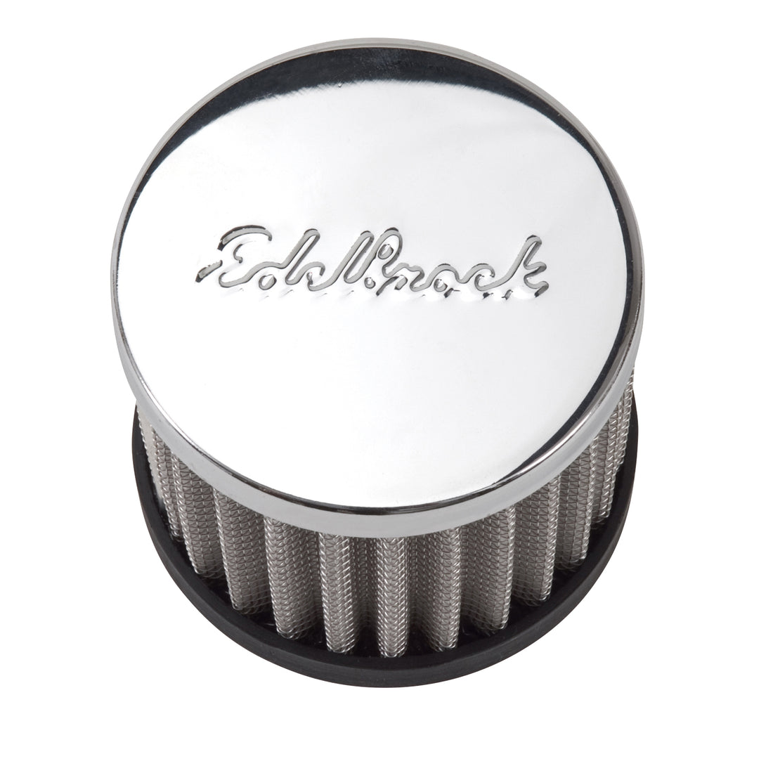 Circle Track Style Open Cotton Gauze Element Round Push-in Breather Edelbrock