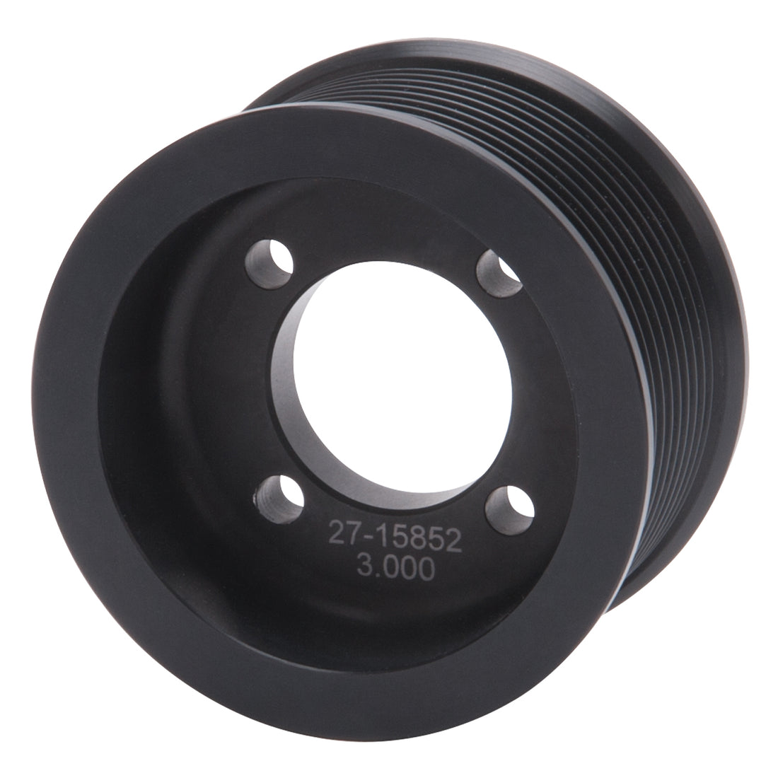 Edelbrock Competition Supercharger Pulley #15852 3.000 in. 10-Rib Black Anodized Edelbrock