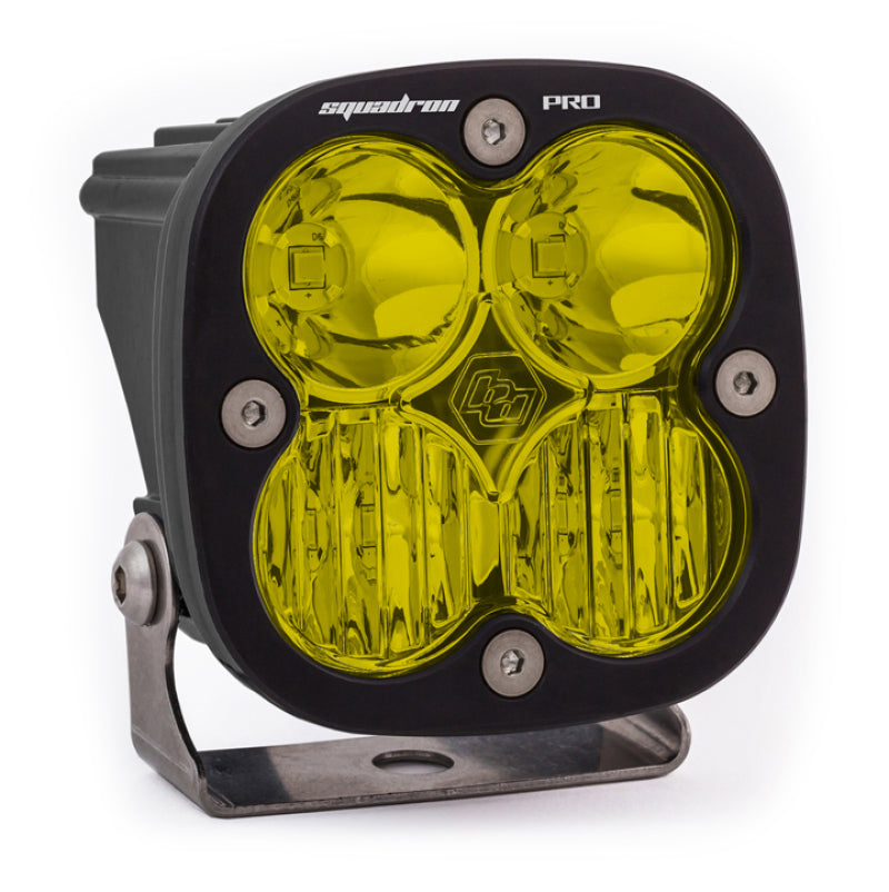 Baja Designs Squadron Pro Driving/Combo Pattern Black LED Light Pod - Amber
