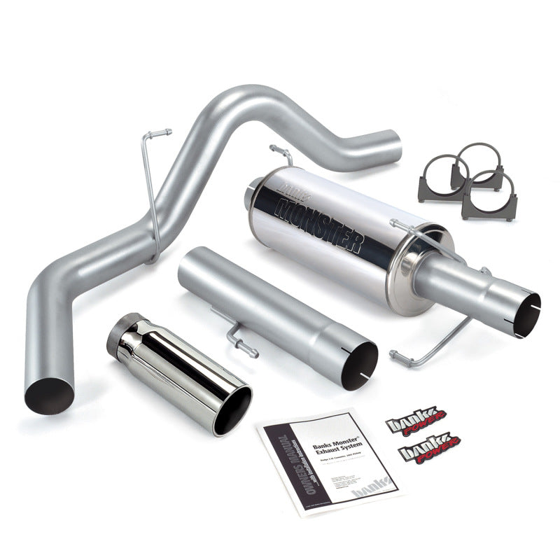 Banks Power 04-07 Dodge 5.9L 325Hp SCLB/CCSB Monster Exhaust Sys - SS Single Exhaust w/ Chrome Tip